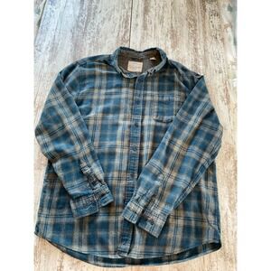 WEATHERPROOF VINTAGE Men's Flannel Long Sleeve XL Blue and Grey